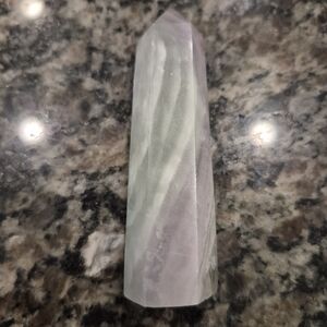 Natural Fluorite Crystal Point Obelisk Tower #N